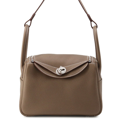 HERMES Lindy Etoupe Taurillon Clemence Size 26
