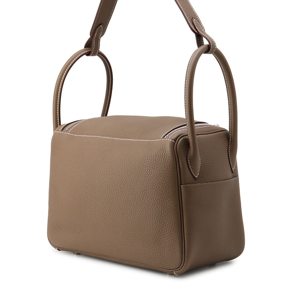 HERMES Lindy Etoupe Taurillon Clemence Size 26