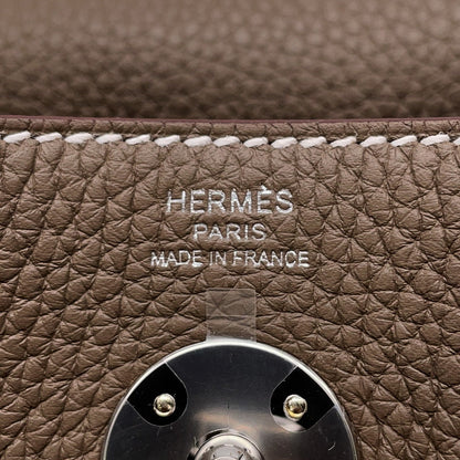 HERMES Lindy Etoupe Taurillon Clemence Size 26
