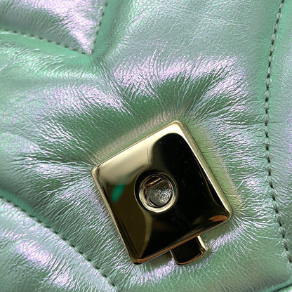 GUCCI GG Marmont ChainShoulder Bag Green739682 Leather Size Mini