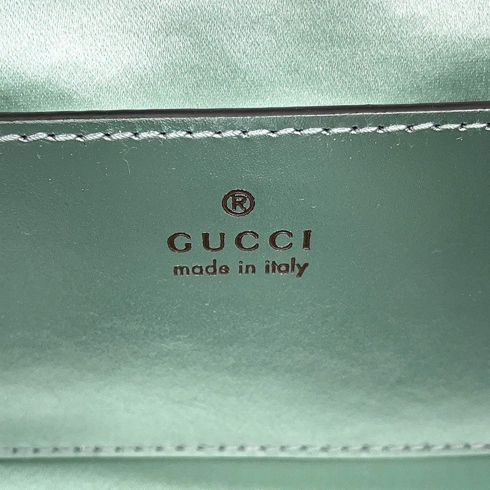 GUCCI GG Marmont ChainShoulder Bag Green739682 Leather Size Mini