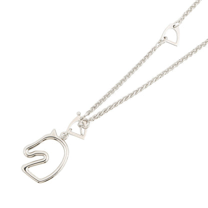 HERMES Tonnerre Necklace Size Small Black Metal