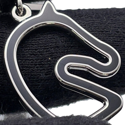 HERMES Tonnerre Necklace Size Small Black Metal