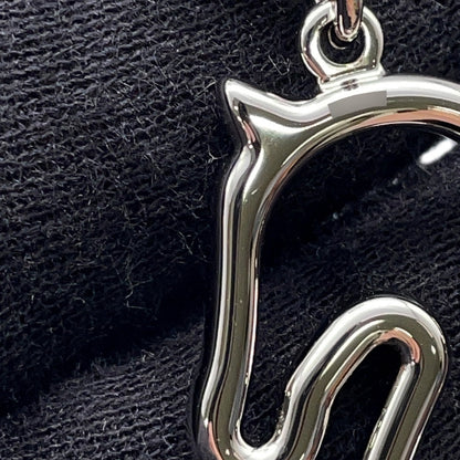 HERMES Tonnerre Necklace Size Small Black Metal