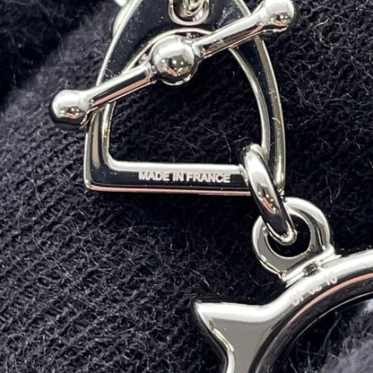 HERMES Tonnerre Necklace Size Small Black Metal