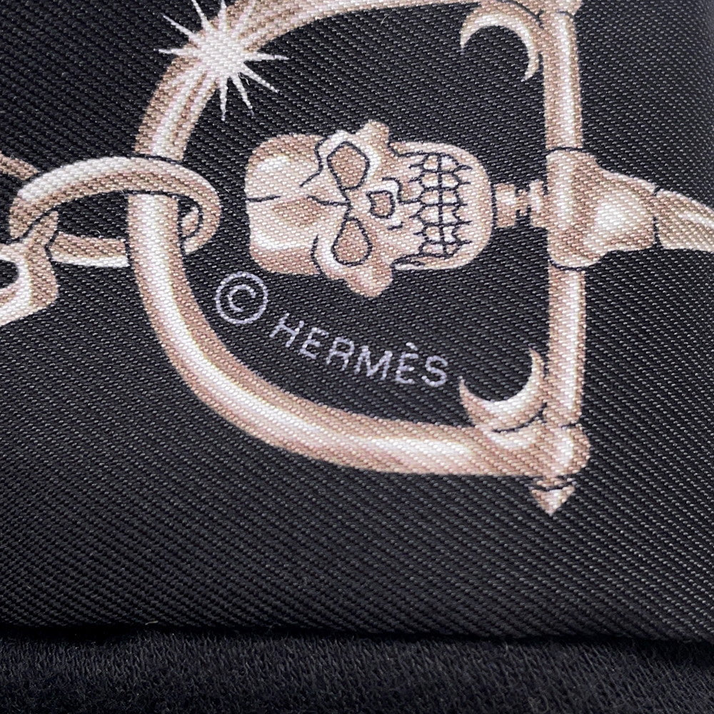 HERMES Twilly C'EST LA FETE Khaki・Fonse /White/Black062743S Silk100%