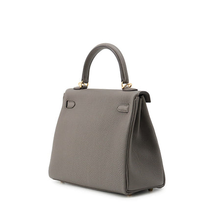 HERMES Kelly Retourne sewing Etain Togo Leather Size 25