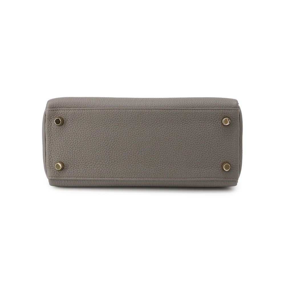HERMES Kelly Retourne sewing Etain Togo Leather Size 25