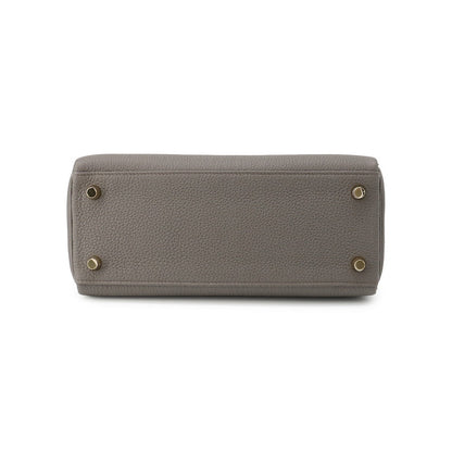 HERMES Kelly Retourne sewing Etain Togo Leather Size 25