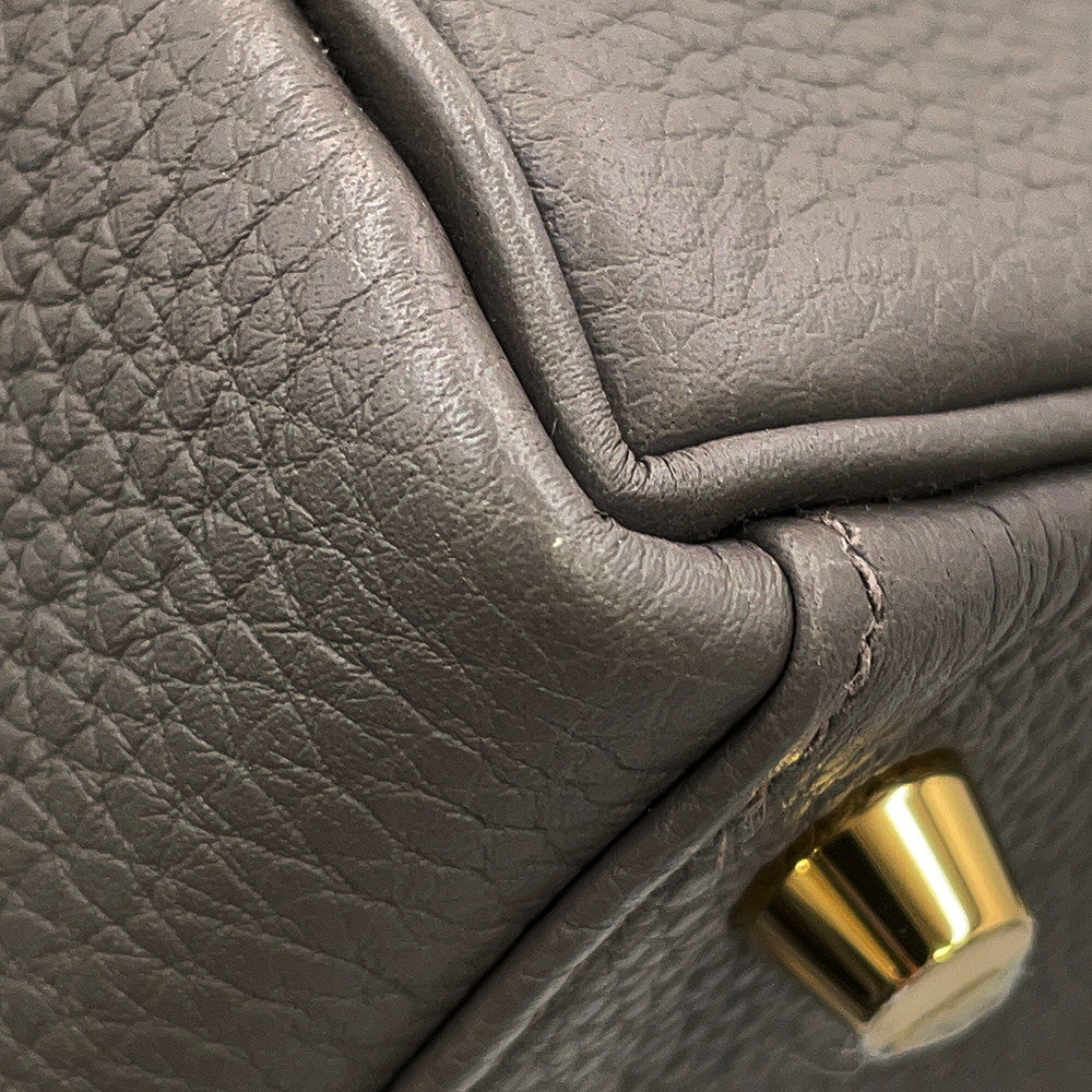 HERMES Kelly Retourne sewing Etain Togo Leather Size 25