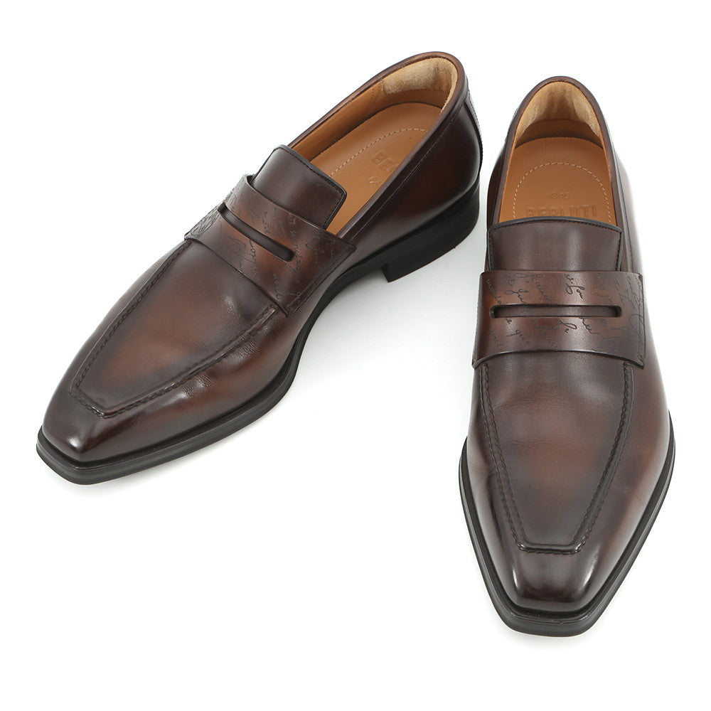 Berluti Andy Dem Jules Loafers Brown Venice Calf Leather Size 8