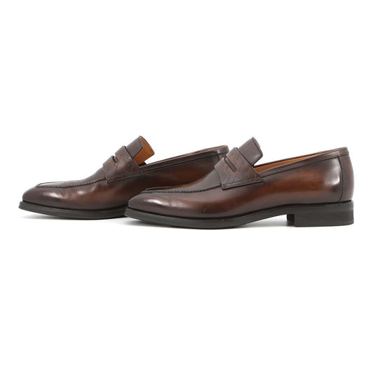 Berluti Andy Dem Jules Loafers Brown Venice Calf Leather Size 8