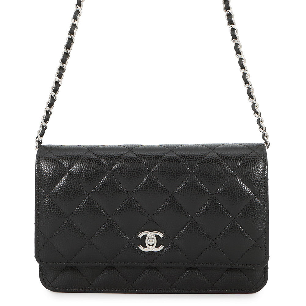 CHANEL Matelasse Classic Chain Wallet BlackAP4241 Caviar Leather