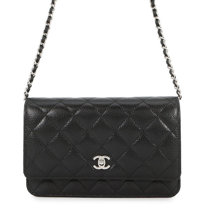 CHANEL Matelasse Classic Chain Wallet BlackAP4241 Caviar Leather
