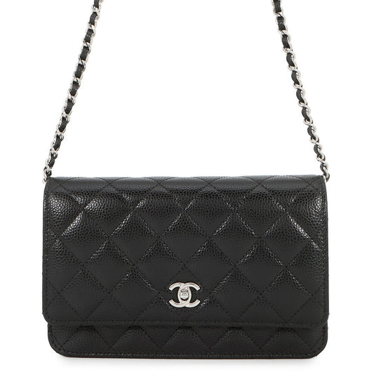 CHANEL Matelasse Classic Chain Wallet BlackAP4241 Caviar Leather