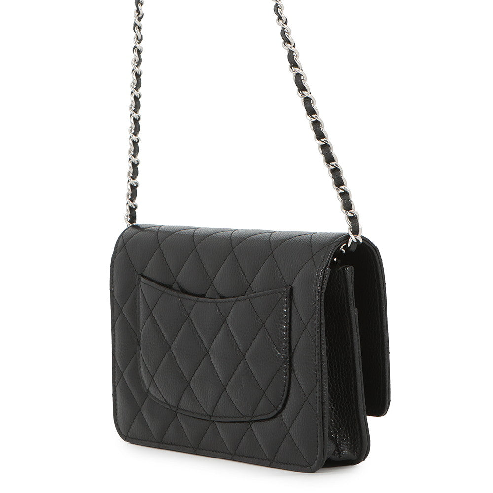 CHANEL Matelasse Classic Chain Wallet BlackAP4241 Caviar Leather