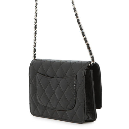CHANEL Matelasse Classic Chain Wallet BlackAP4241 Caviar Leather