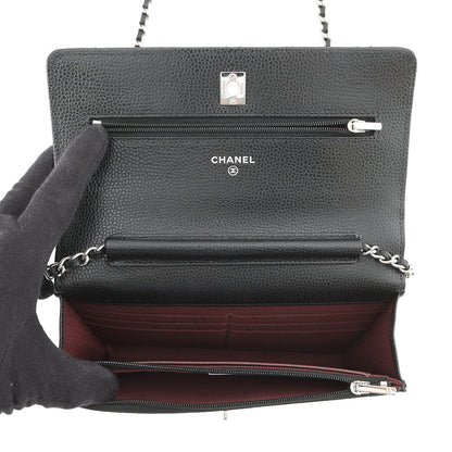 CHANEL Matelasse Classic Chain Wallet BlackAP4241 Caviar Leather