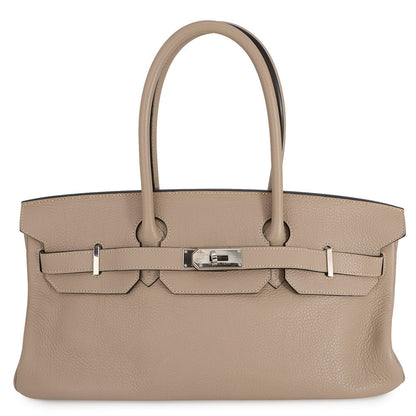 HERMES ShoulderBirkin Gris Tourterelle Taurillon Clemence Size 42