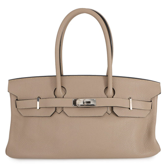HERMES ShoulderBirkin Gris Tourterelle Taurillon Clemence Size 42
