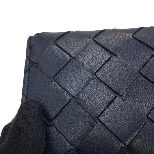 Bottega Veneta Andiamo Tri-fold Wallet Midnight824968VCPP24338 Lambskin