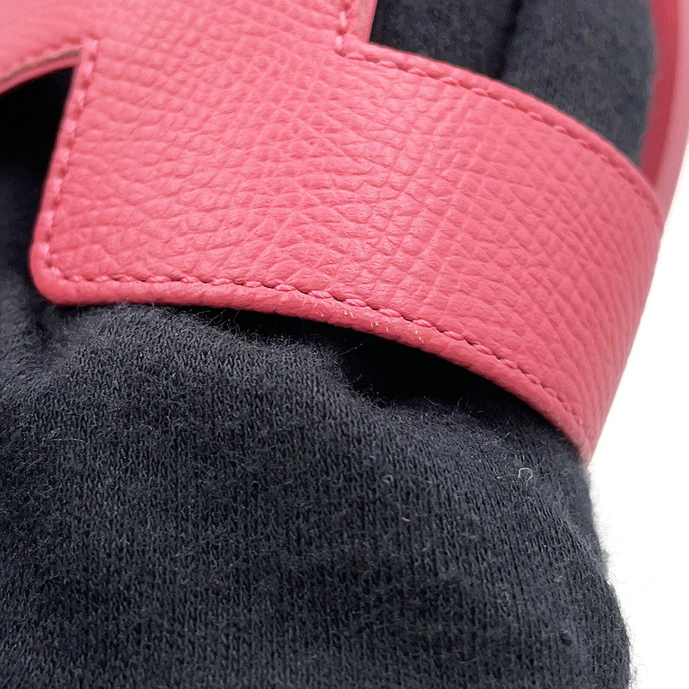 HERMES Oran Sandals Rose de Venice Epsom Size 37H