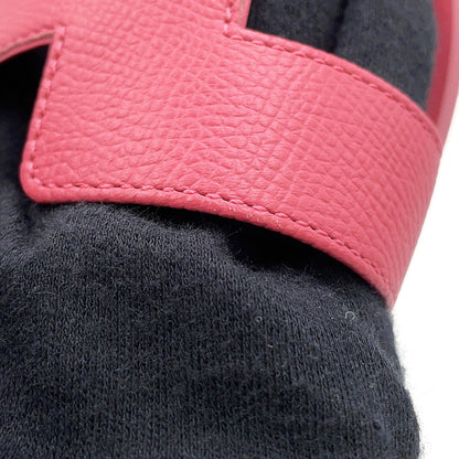HERMES Oran Sandals Rose de Venice Epsom Size 37H