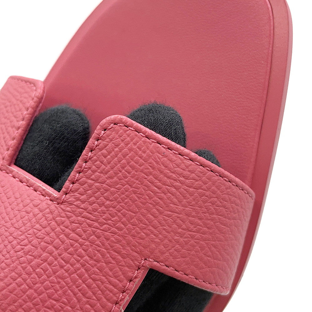 HERMES Oran Sandals Rose de Venice Epsom Size 37H