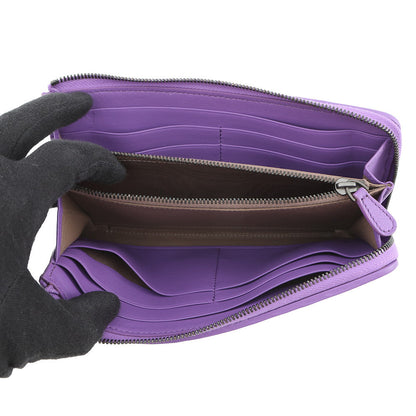 Bottega Veneta L-shaped Zip Around Pink/Purple338137 Leather