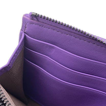 Bottega Veneta L-shaped Zip Around Pink/Purple338137 Leather