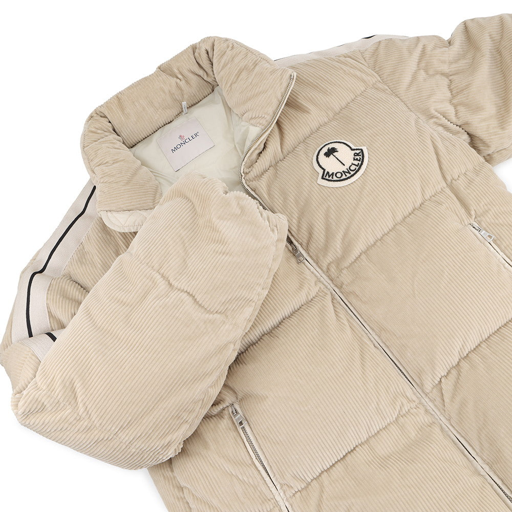 MONCLER Genius Palm Angels Down Jacket Size 1 BeigeJ209L1A00024M511223Q Cotton100%