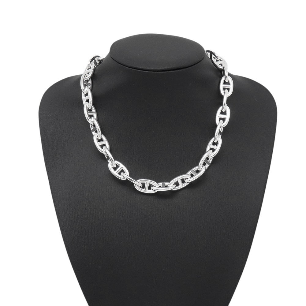HERMES Chaine d'Ancre Necklace 29 frames Size GM SV925