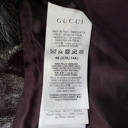 GUCCI Straight leather pants Size 46 Bordeaux713493 XNATO 6275 Lambskin
