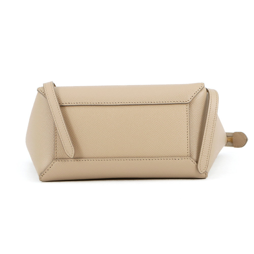 CELINE Belt bag Light Taupe189003ZVA.10DC Grained CalfLeather Size Nano