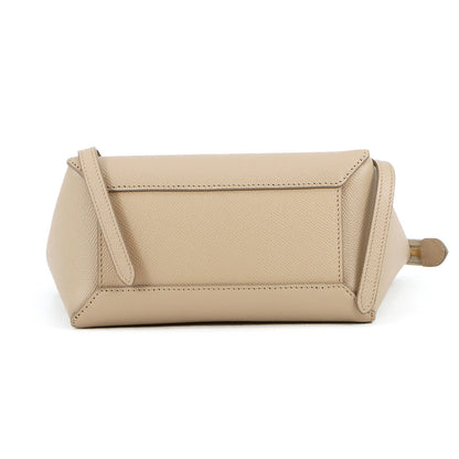 CELINE Belt bag Light Taupe189003ZVA.10DC Grained CalfLeather Size Nano