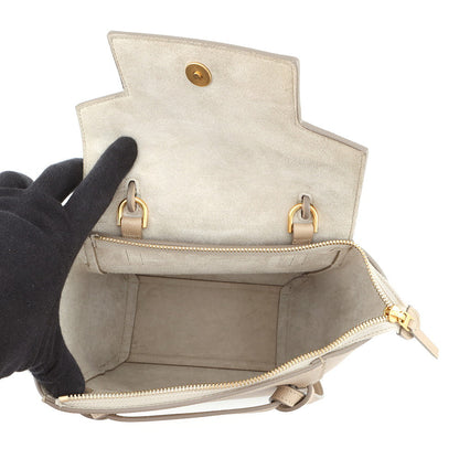 CELINE Belt bag Light Taupe189003ZVA.10DC Grained CalfLeather Size Nano