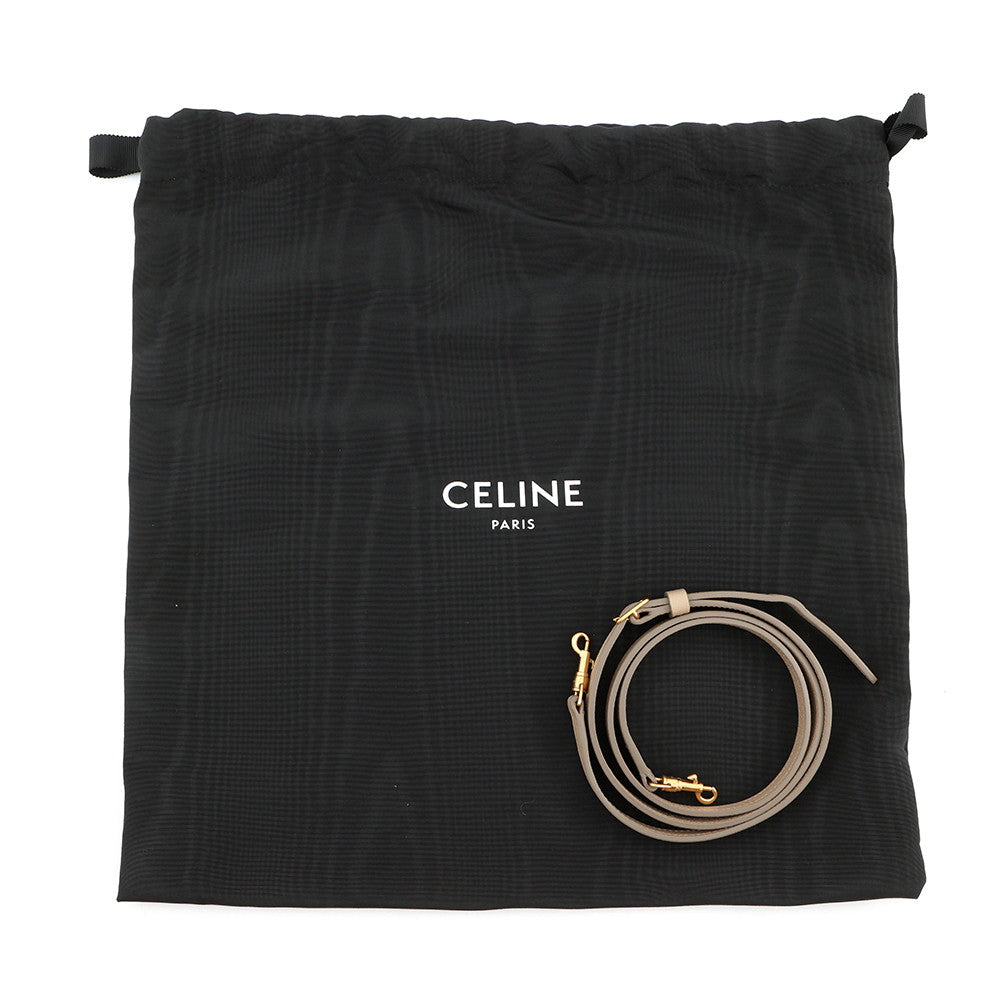 CELINE Belt bag Light Taupe189003ZVA.10DC Grained CalfLeather Size Nano