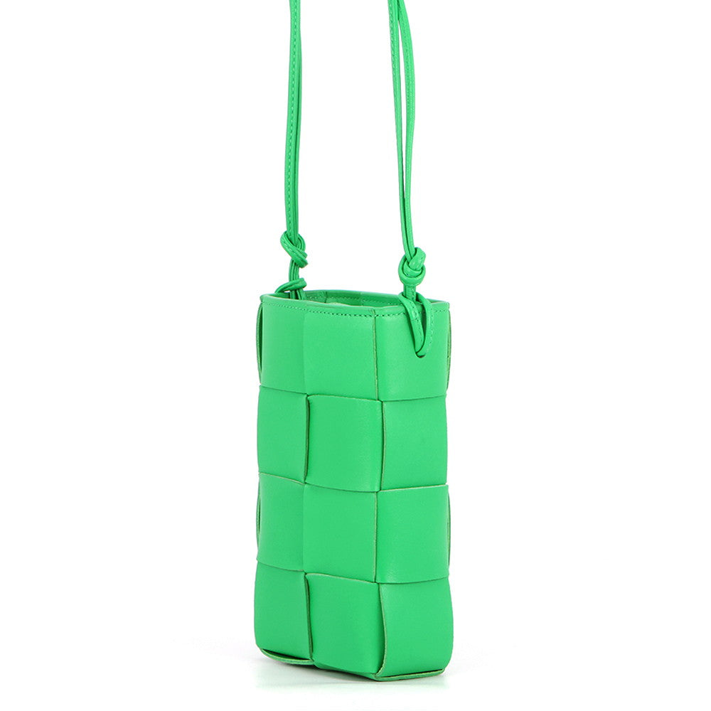 Bottega Veneta Maxi Intrecciato Leather Phone Case Parakeet730541 VCQC4 Leather