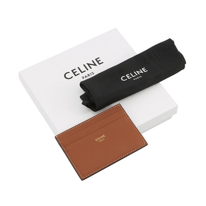 CELINE Zippered purse with card holder Brown10D882CCP PVC/Leather