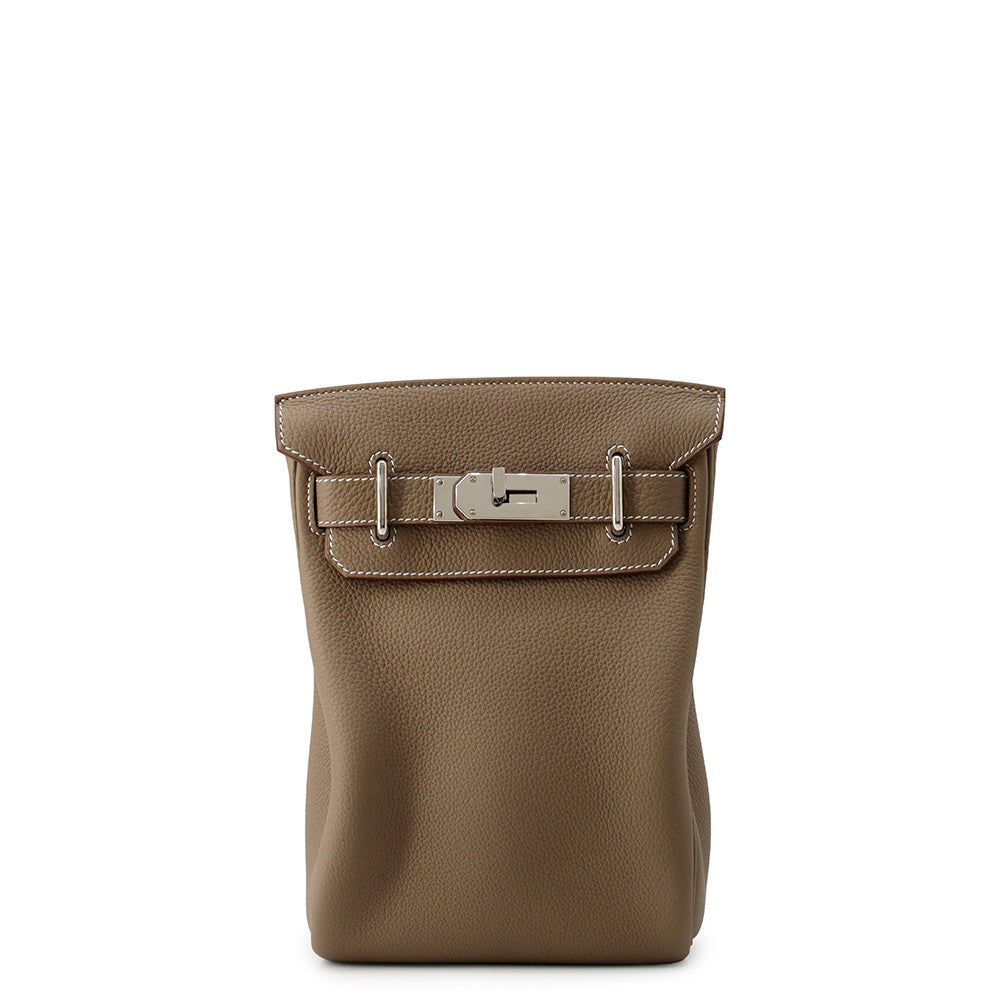 HERMES Akkad Etoupe Togo Leather Size PM