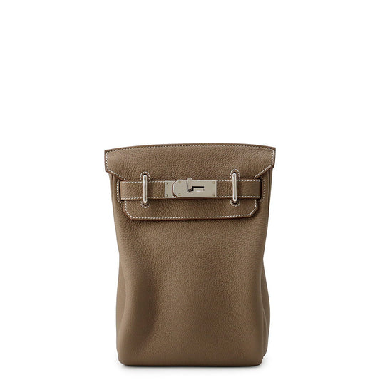 HERMES Akkad Etoupe Togo Leather Size PM
