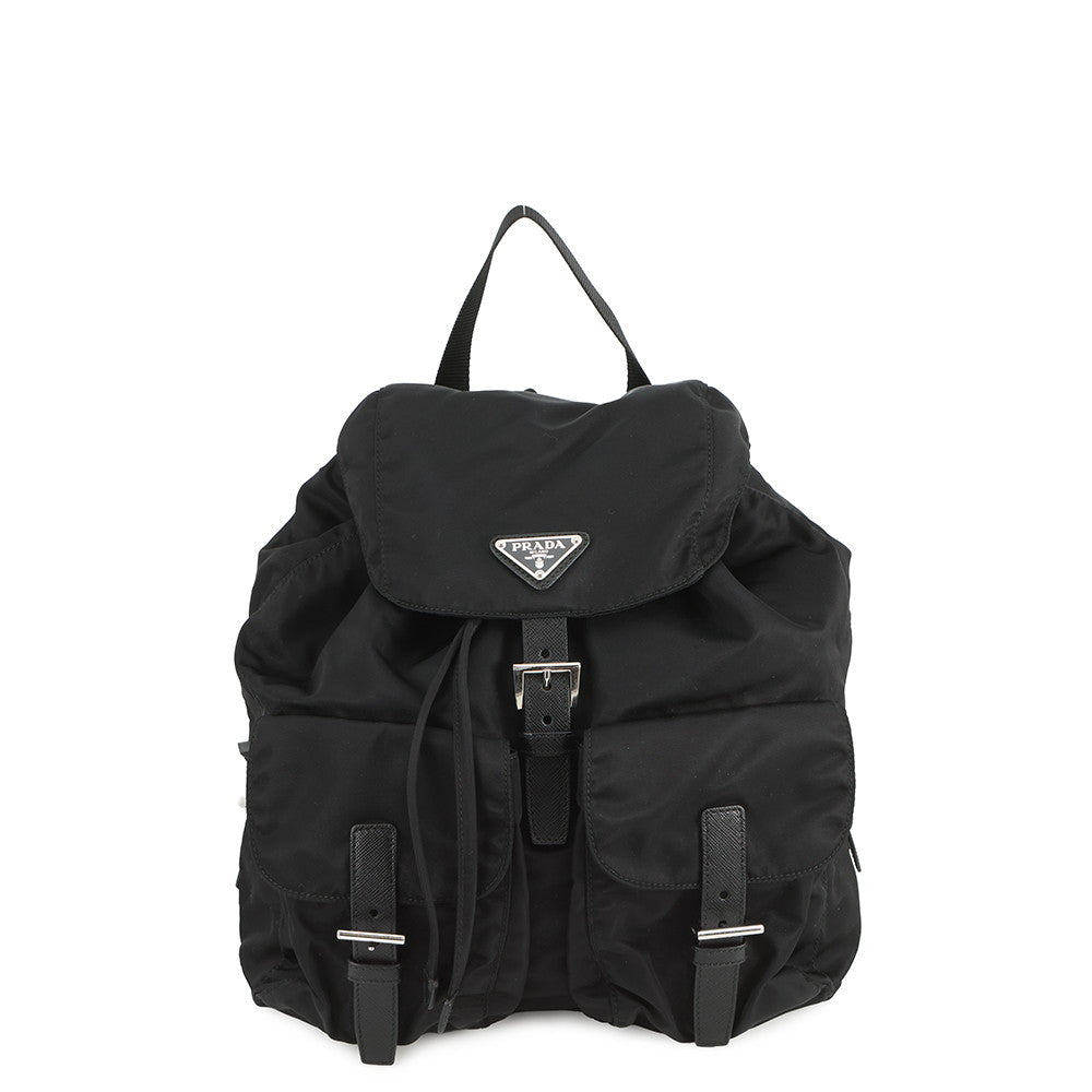 PRADA Backpack Black1BZ811 Nylon Leather Size Medium