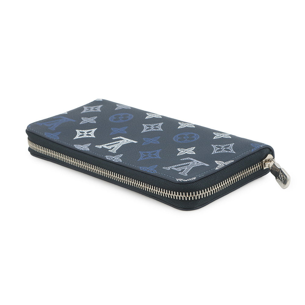 LOUIS VUITTON Zippy Wallet Horizontal Navy BlueM29777 Monogram Shadow