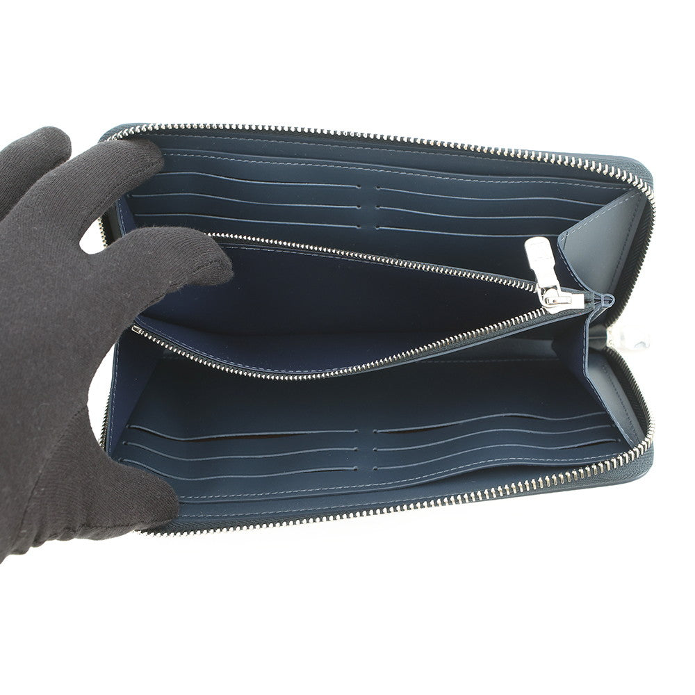 LOUIS VUITTON Zippy Wallet Horizontal Navy BlueM29777 Monogram Shadow