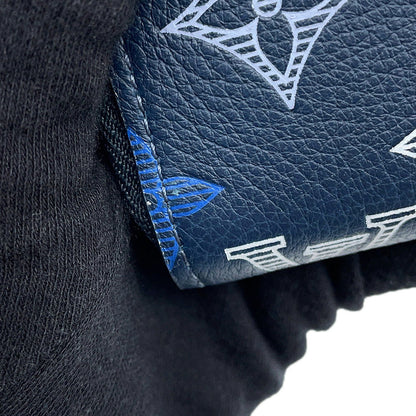 LOUIS VUITTON Zippy Wallet Horizontal Navy BlueM29777 Monogram Shadow