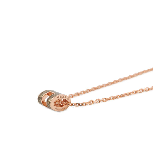 HERMES Pop Ash Necklace Splash H Bronze Dre Metal