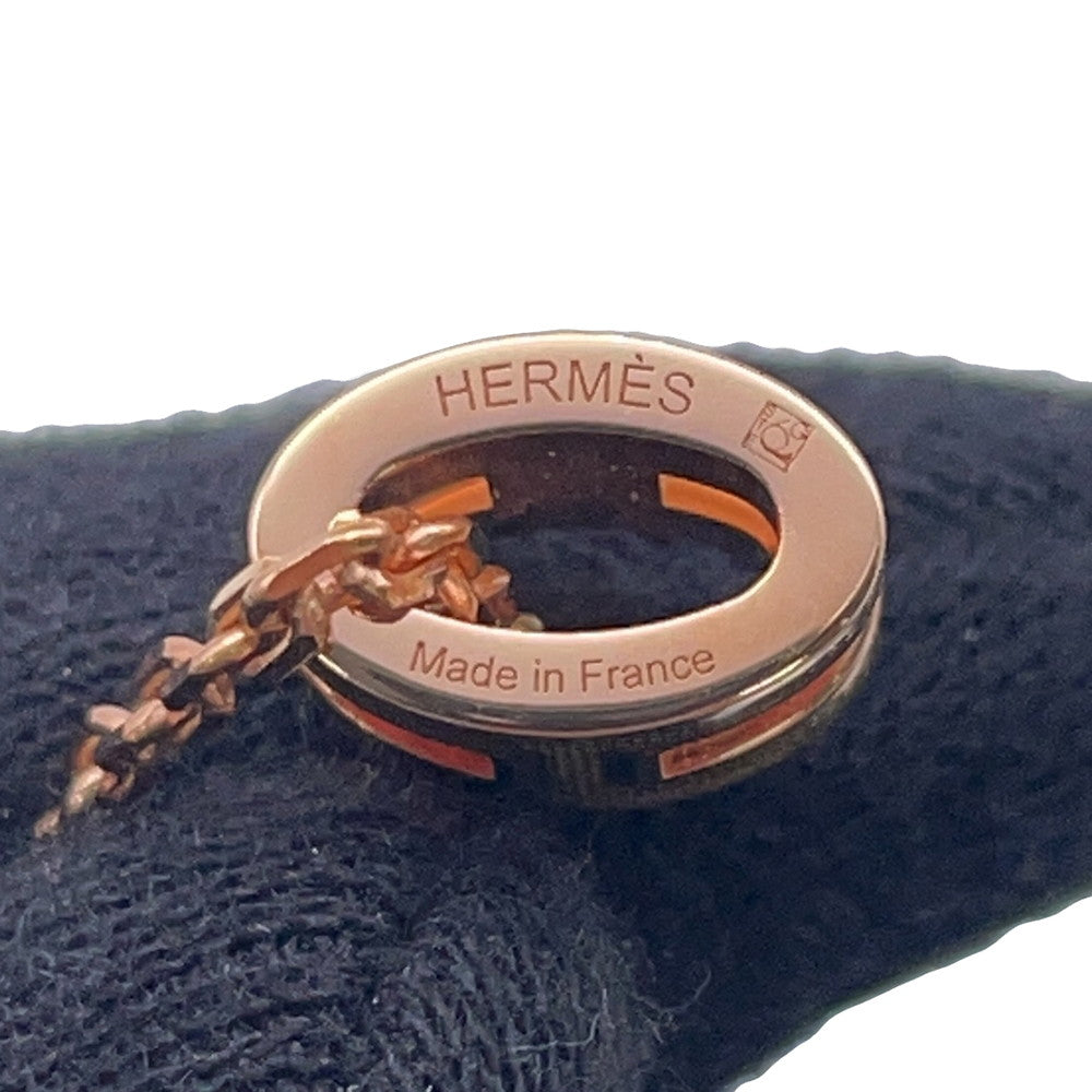 HERMES Pop Ash Necklace Splash H Bronze Dre Metal