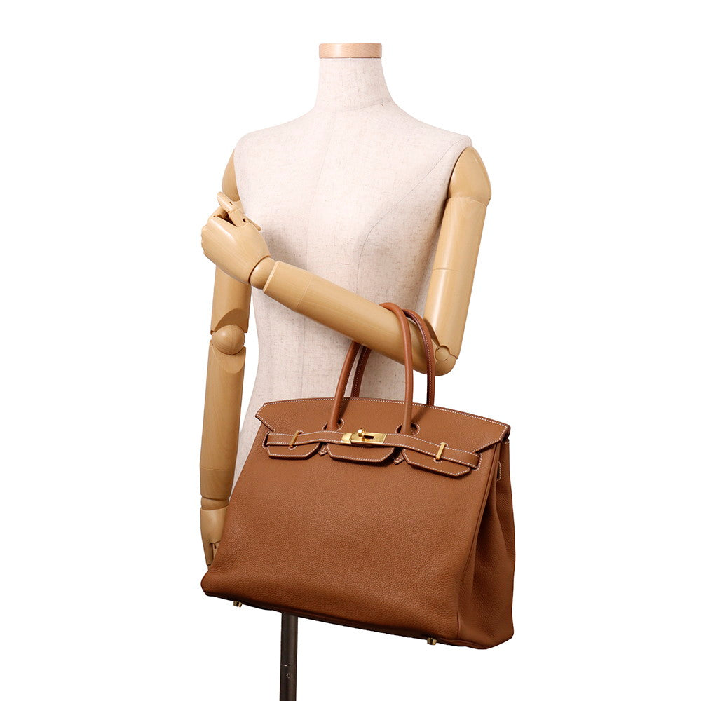 HERMES Birkin Gold Togo Leather Size 35