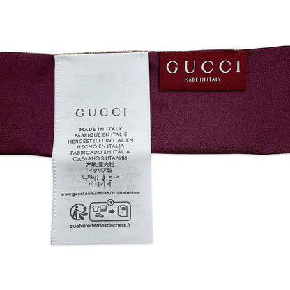 GUCCI Higuchi Yuko Scarf Bordeaux/Beige848291 Silk100%