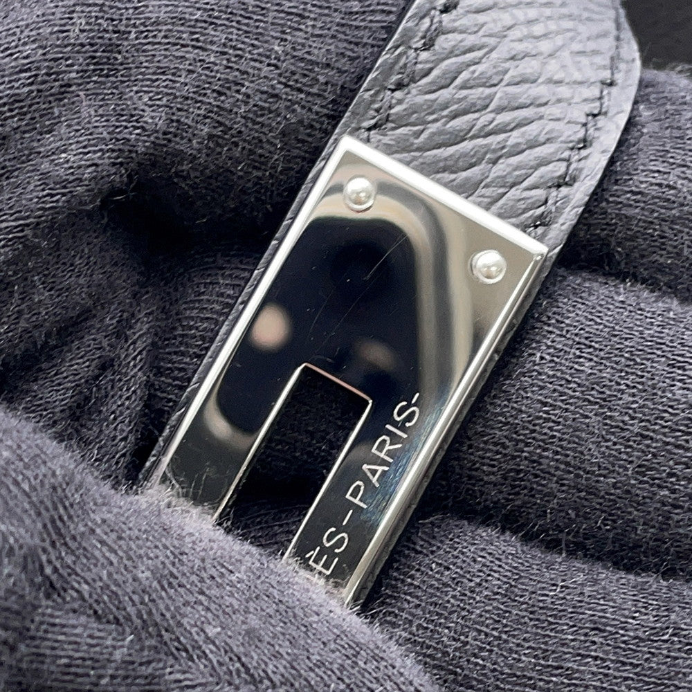 HERMES Kelly Sellier Black Epsom Size 28